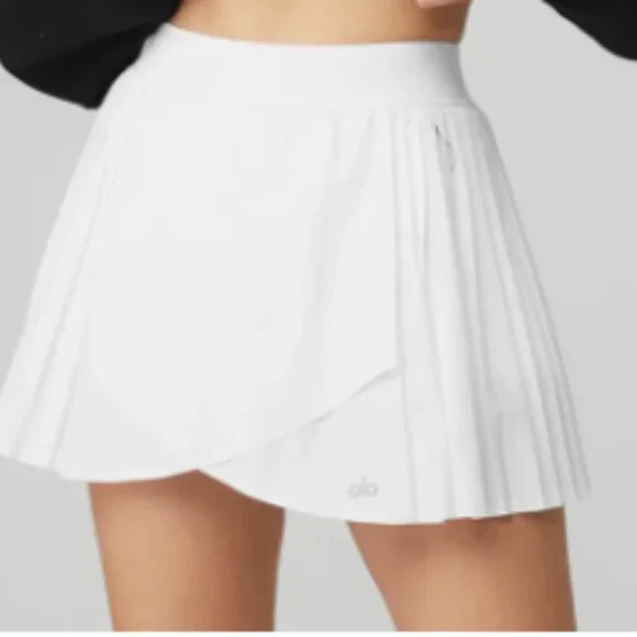 Alo Yoga Aces Tennis Skirt – White - Size M - Picture 3 of 3
